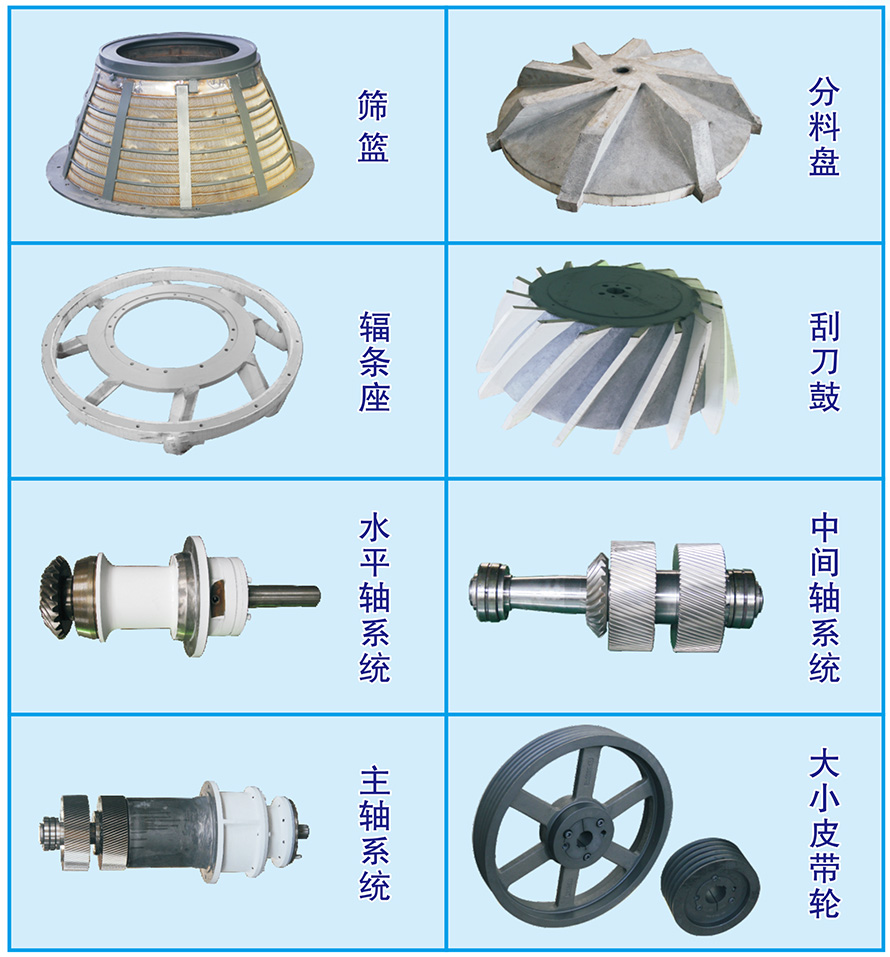 立式煤泥离心机主要部件